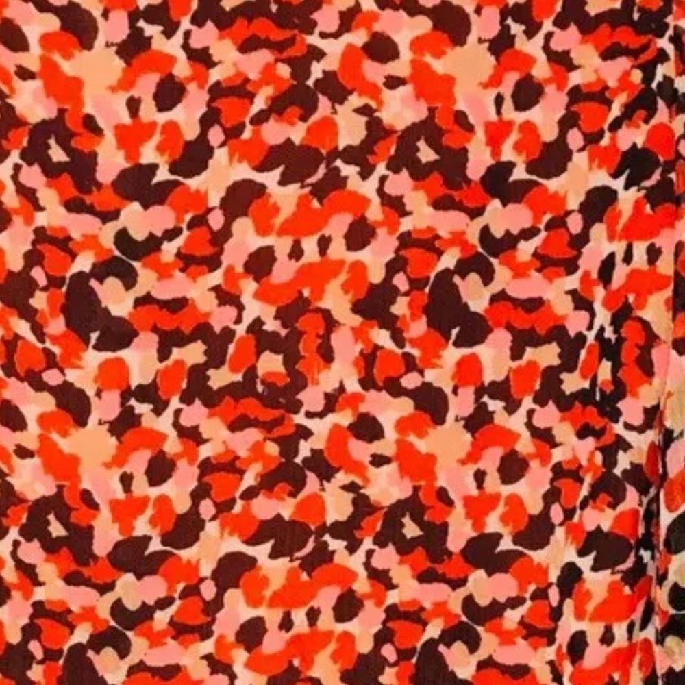 French Connection Red/Black Button-Down Sheer - image 5